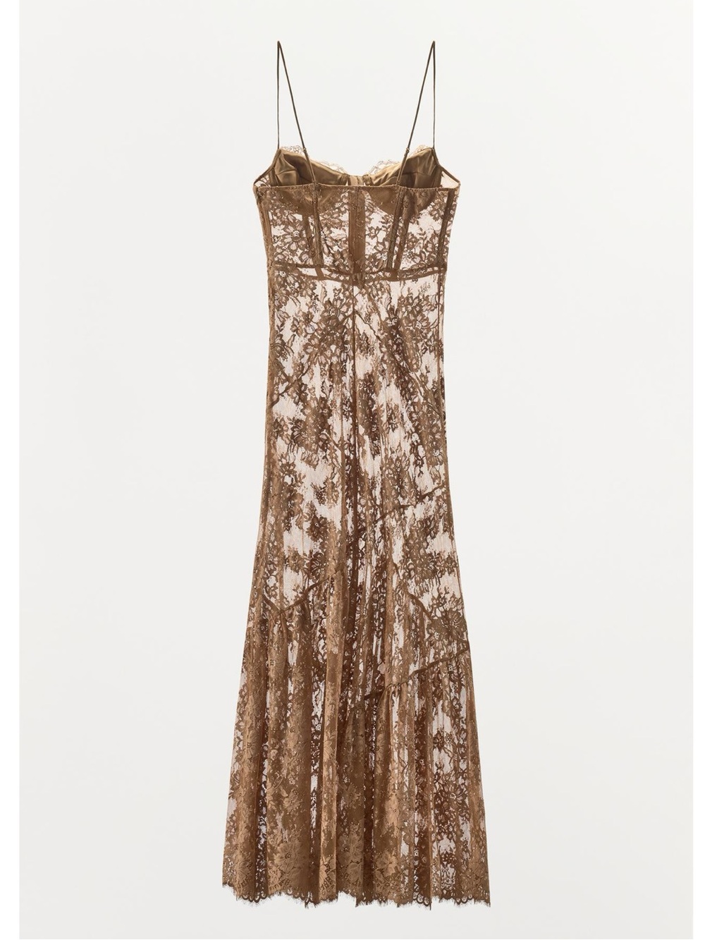 Zara RING-DETAIL LACE STRAPPY DRESS - Picture 7 of 7